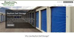 Desktop Screenshot of bayfrontselfstorage.com